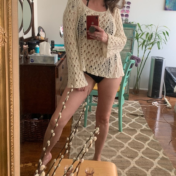 Free people beautiful cream summer knit - Picture 3 of 4